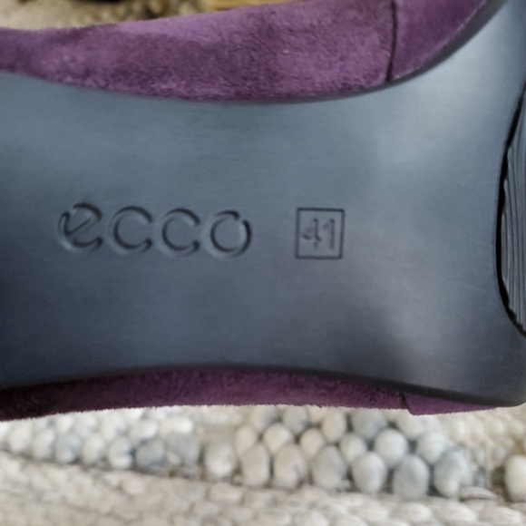 ECCO Alicante Shootie Dress Booties Purple Suede Heel Slip-On Women’s 10-10.5/41 - Picture 9 of 13